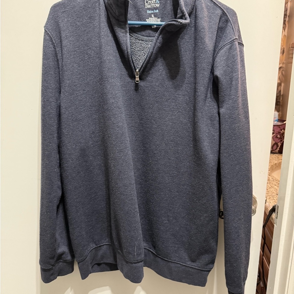 Croft & Barrow Men's Blue Zip-Up Sweater